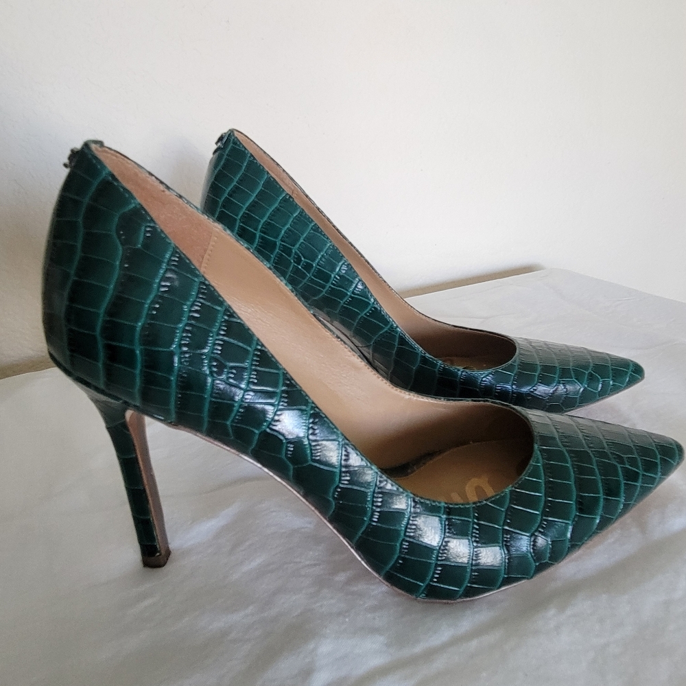 Sam Edelman Hazel pump in green croc